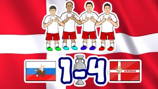 💥Denmark DESTROY Russia💥 Christensen Goal Damsgaard Poulsen Euro 2020 14 Goals Highlights [upl. by Pfeffer]