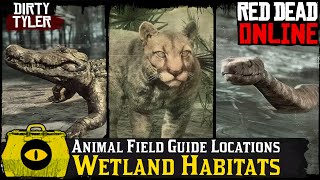 Red Dead Online All Wetland Habitat Animal Locations Animal Field GuideNaturalist Role RDR2 [upl. by Benis449]