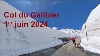 Passage du col du Galibier le 1er juin 2024 dans la neige depuis la Savoie [upl. by Harriet908]