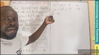 NOVDEC WASSCE 2024 Core Mathematics Paper 1 Question No 3 on Arithmetic Progressions [upl. by Sorenson]