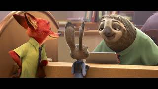 ZOOTOPIA Movie Clip  Flash the Sloth laughing 2016 [upl. by Enybor]