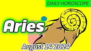 Aries 🔮 💫 DAILY HOROSCOPE TODAY  AUGUST 14 2024 ♈️ ❤️ 🌞 Aries LOVE HOROSCOPE ✅ 💫 ⭐️ [upl. by Annek416]