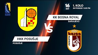 HKK Posušje vs KK Bosna Royal  1 kolo  KSBIH  20212022 [upl. by Remy]