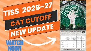 TISS 202527 VERY IMPORTANT UPDATE for admission CAT minimum percentile eligibility CATforTISS [upl. by Bourgeois]