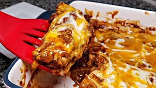 BEEF ENCHILADAS  Easy Enchilada Sauce Recipe  How To Make Cheesy Baked Enchiladas [upl. by Anrol]