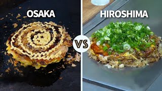 Osaka vs Hiroshima Okonomiyaki  Which one is better ★ ONLY in JAPAN [upl. by Oine598]