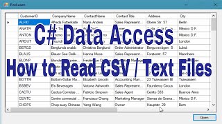 C Tutorial  Data Access CSVText files C Application  FoxLearn [upl. by Dari514]