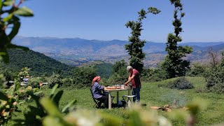 Yummy Eggplant Dish  Cooking KARNIYARIK Traditional Turkish meal in Nature🌲Cooking Vlog [upl. by Cob326]