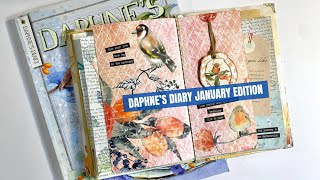 Daphne’s Diary Magazine Journal Series  January 2023 Edition  Glue Book With Me [upl. by Shaeffer]