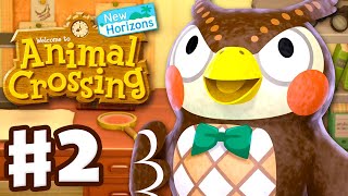 Blathers Arrives 15 Donations  Animal Crossing New Horizons  Gameplay Walkthrough Part 2 [upl. by Daggett]