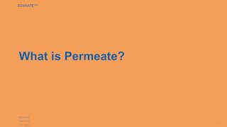 What is Permeate [upl. by Ghiselin]