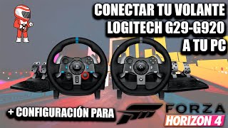 CONECTAR VOLANTE LOGITECH G29 O G20 A PC  CONFIGURACION FORZA HORIZON 4 [upl. by Anikehs842]