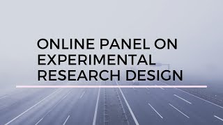 EXPERIMENTAL RESEARCH DESIGN AN ONLINE PANEL [upl. by Higgs]