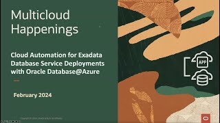 Cloud Automation For Exadata Database Service Deployments with Oracle DatabaseAzure [upl. by Leavelle]