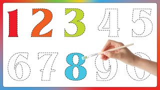 Learn Number and Learn Colors  Number Coloring Pages numbers kidsvideo kidssong 123456789 123 [upl. by Thurstan366]