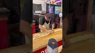 Making a large cinnamon roll 😍😲 🎥 Instagram  chrisbandhayleetravel [upl. by Meara]