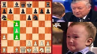 ROMPE A LLORAR Niño PRODIGIO de 3 AÑOS Misha Vs Anatoly Karpov [upl. by Inglebert]