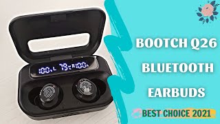 Bootch Q26 Bluetooth Earbuds Review amp User Manual  Best Bluetooth Headphones [upl. by Zoba]