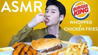 ASMR Eating Burger King Whopper  Chicken Fries  French Fries NO TALKING [upl. by Bendick]