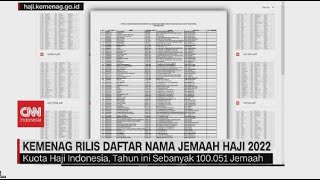 Kemenag Rilis Daftar Nama Jemaah Haji Reguler 2022 [upl. by Hinda94]