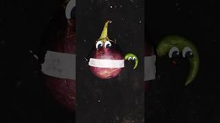 Brinjal gives birth to Green Pepper   CSection  Babies Birth  Fruit surgery shorts 89 [upl. by Eckhardt]