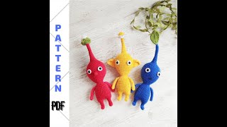 Sew a sepals to bud Crochet Pikmin pattern [upl. by Kori]