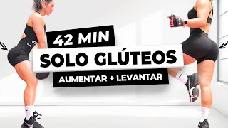 42 MIN SOLO GLUTEOS GRANDES en CASA  Rutina Aumentar Solo Gluteos Rápido Tiempo Real Con Peso [upl. by Hilario934]