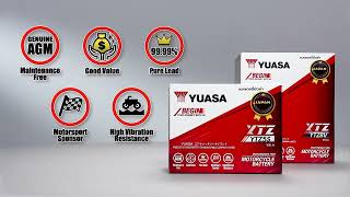 New Yuasa Battery YTZ Series 15 sec [upl. by Ecinej]