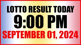 Lotto Result Today 9pm Draw September 1 2024 Swertres Ez2 Pcso [upl. by Ecnerewal]