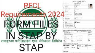 RFCL Form fill Recruitment of NonExecutives ITI Holders  Advertisement No Rectt012024 [upl. by Blus908]