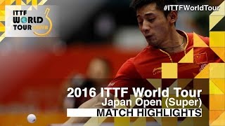 2016 Japan Open Highlights Zhang Jike vs Kenta Matsudaira R32 [upl. by Otreblada682]