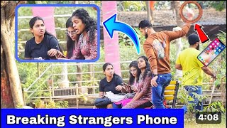 Breaking Strangers Phone Prank  Part 5  funny prank 😂 [upl. by Farah836]