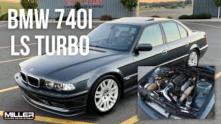 600whp BMW 740i e38 LS Swap Turbo  WalkAround and Cruise [upl. by Serg374]