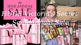 HUGE Victorias Secret SEMI ANNUAL SALE Haul amp Review [upl. by Fairfax]