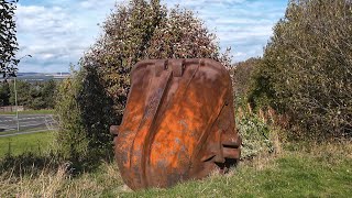 Consett steel slag tubs on slag tip [upl. by Terrye]