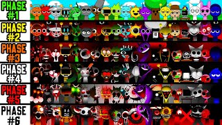 Phase 1 VS Phase 2 VS Phase 3 VS Phase 4 VS Phase 5 in Incredibox Sprunki  All character together [upl. by Aisyram714]