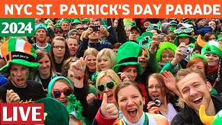 NYC ST PATRICK’S DAY PARADE 2024 LIVE 🇮🇪 Saint Patricks Day Parade New York City ☘ [upl. by Lynelle]