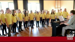 Juniorchor des Gymnasiums Gröbenzell probt für seinen Auftritt mit den 4 VOICES OF MUSICAL [upl. by Rhiana]