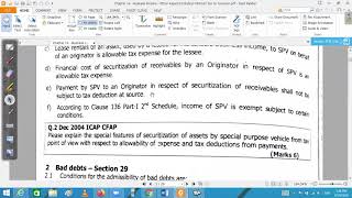 CAF 06 Principles Of Taxation Lecture 70  Business Income Part 14 [upl. by Amathist]