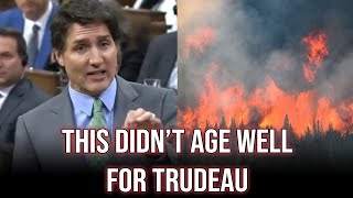 Trudeau blamed climate change for last years wildfires in Canadaturns out they were manmade [upl. by Notyard89]