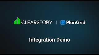 Clearstory  PlanGrid Integration Demo [upl. by Adriane]