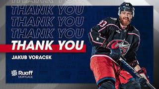 The Columbus Blue Jackets thank Jakub Voracek for his time on the team [upl. by Akiemahs669]