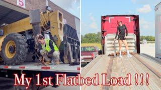 My 1st Flatbed Trucking Load [upl. by Reed]