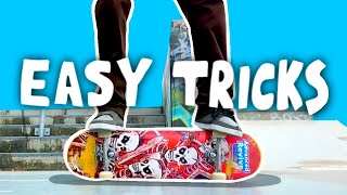 THE 10 EASIEST SKATEBOARD TRICKS EVER  FOR BEGINNERS [upl. by Nataline]