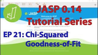 JASP 014 Tutorial ChiSquared GoodnessofFit Multinomial Test Episode 21 [upl. by Aihsenod]