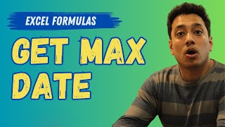 How to Get the Max Date in Excel [upl. by Aralk]