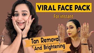 Sun Tan എളുപ്പത്തിൽ മാറ്റാം😱😍  Effective Tan Removal At Home  viral face pack  Gowri Krishnon [upl. by Asiled]