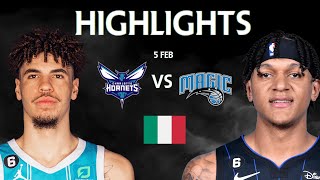 PAOLO BANCHERO VS LAMELO BALL Highlights NBA ITA Hornets vs Magic 5 Feb [upl. by Zellner386]