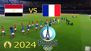 EGYPT vs FRANCE  Olympic Games PARIS 2024  مصر ضد فرنسا  Full Match  Realistic PES Gameplay [upl. by Annaes]