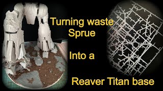 casting warhammer parts from sprue goo for a forgeworld chaos reaver Titan base [upl. by Calvert]